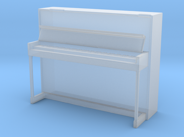 Miniature 1:48 Upright Piano in Smooth Fine Detail Plastic