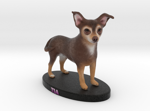 Custom Dog Figurine - Tia in Full Color Sandstone