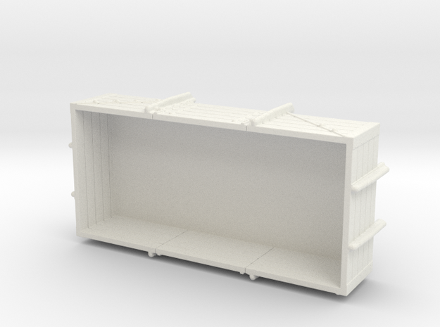 5 Planks Open Wagon in White Natural Versatile Plastic