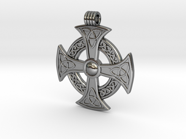 Celtic Pendant in Polished Silver