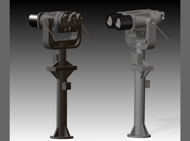 2 x Binoculars 1/27 in Tan Fine Detail Plastic