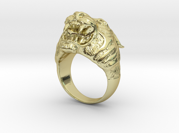 Tiger in 18k Gold Plated Brass