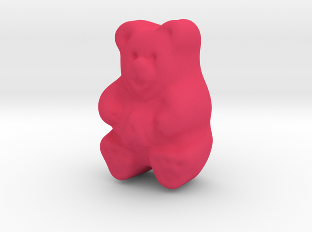 Gummy Bear Actual Size in Pink Processed Versatile Plastic