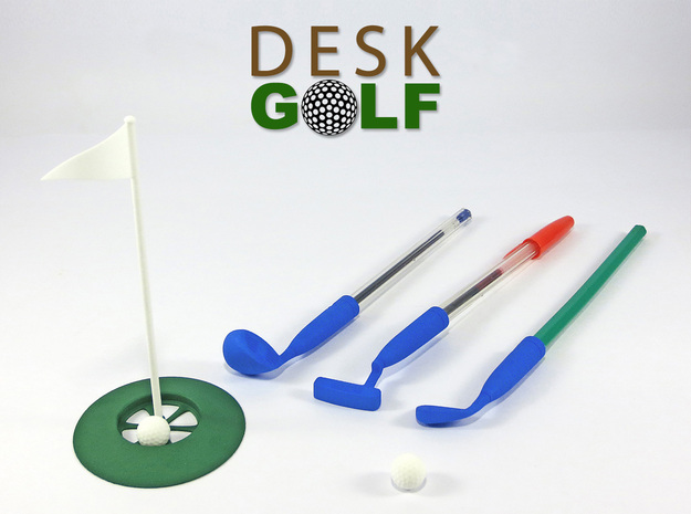 Desk Golf (COMPLETE SET) in Purple Processed Versatile Plastic