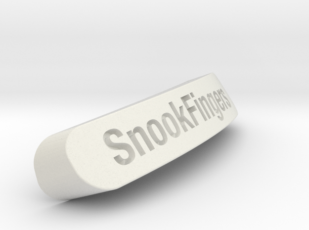 SnookFingers Nameplate for Steelseries Rival in White Natural Versatile Plastic