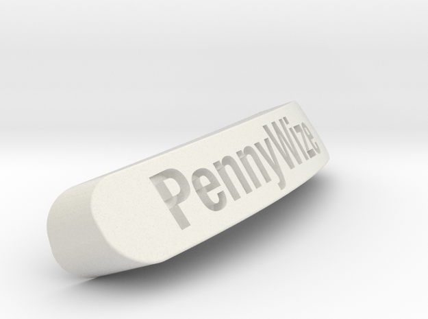 PennyWize Nameplate for Steelseries Rival in White Natural Versatile Plastic