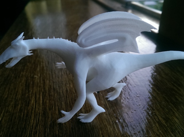 Dragon in White Natural Versatile Plastic