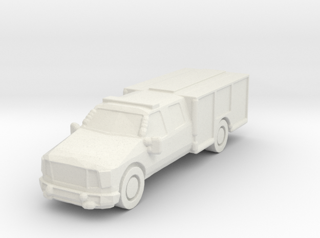 Ford Light Rescue/Squad 1:285 scale in White Natural Versatile Plastic: 6mm