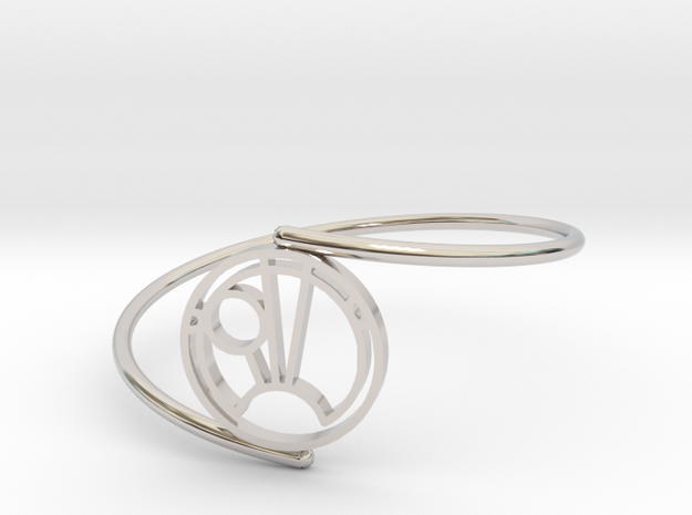 Sam - Bracelet Thin Spiral in Rhodium Plated Brass