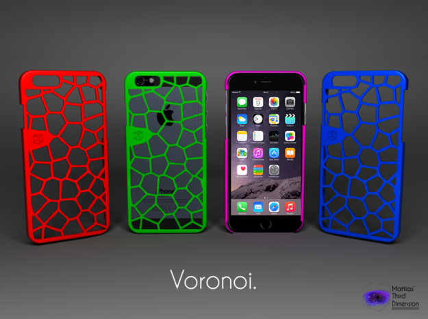 Iphone 6 case - Voronoi pattern in Red Processed Versatile Plastic