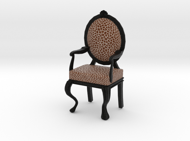 1:12 Scale Giraffe/Black Louis XVI Chair in Full Color Sandstone