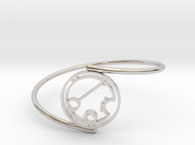 Darian - Bracelet Thin Spiral in Rhodium Plated Brass