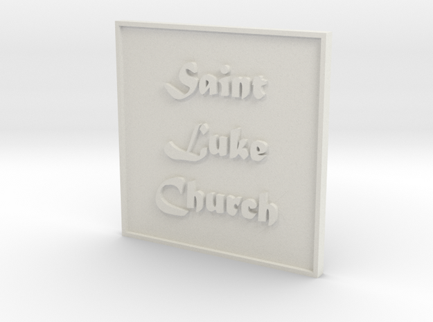 1:24 Church Sign in White Natural Versatile Plastic