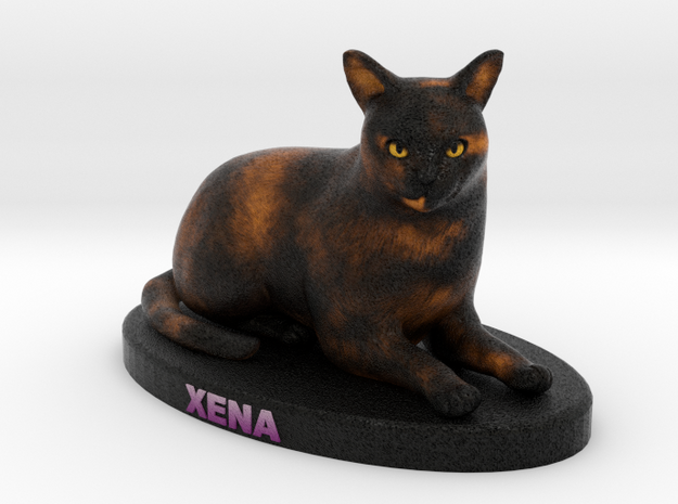 Custom Cat Figurine - Xena in Full Color Sandstone