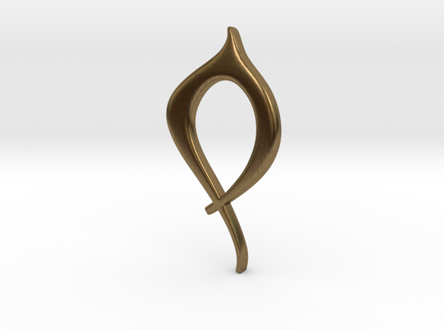 Calla Lily Pendant for Necklace in Natural Bronze