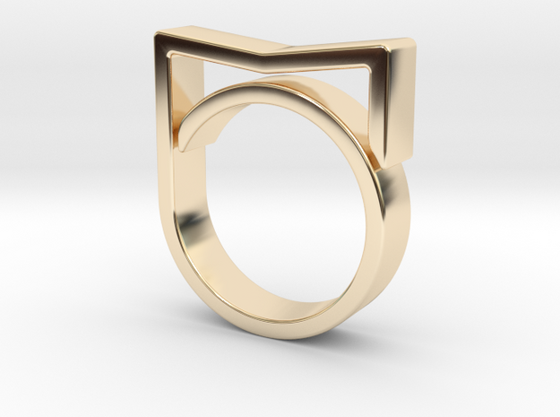 Adjustable ring for men. Model 3. in 14K Yellow Gold