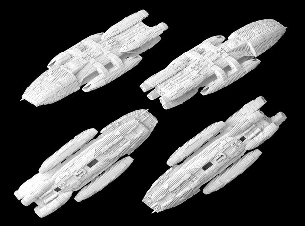 (Armada) Battlestar Galactica in White Natural Versatile Plastic