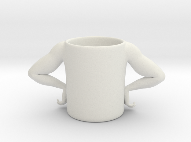 Strong Man Cup in White Natural Versatile Plastic