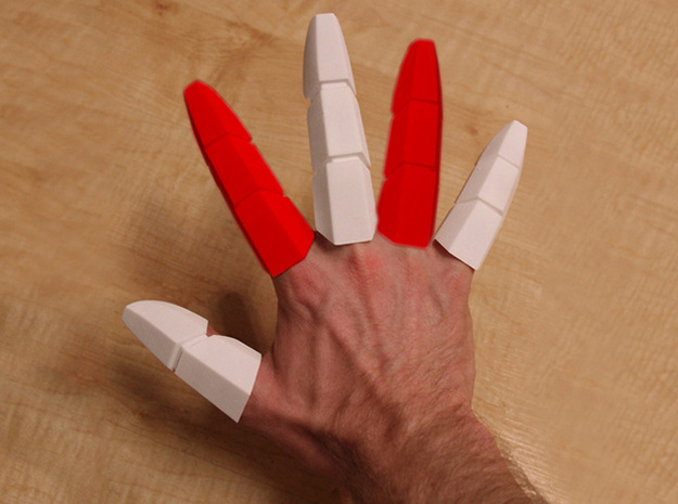 Iron Man Pointer/Ring Finger (x1) in White Natural Versatile Plastic