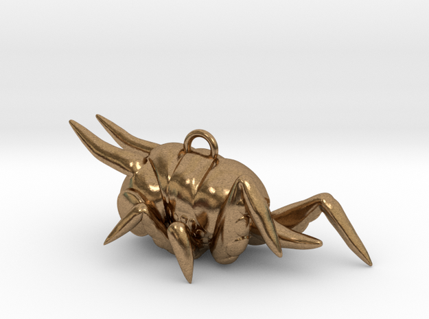 New Zealand Weta charm in Natural Brass