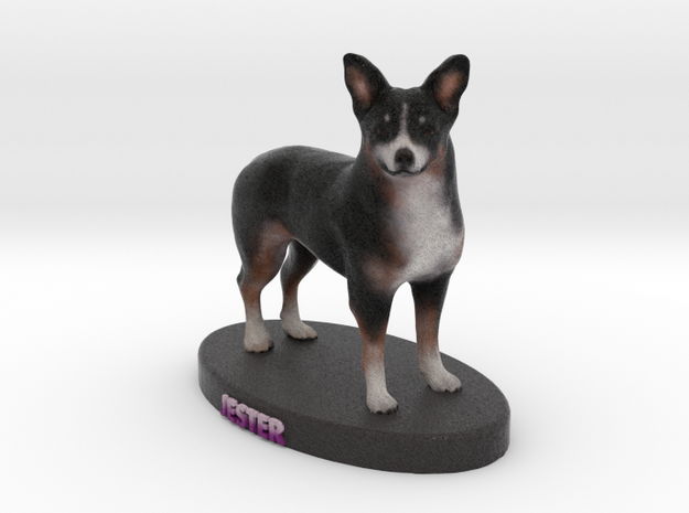 Custom Dog Figurine - Jester Vrml Frommax in Full Color Sandstone