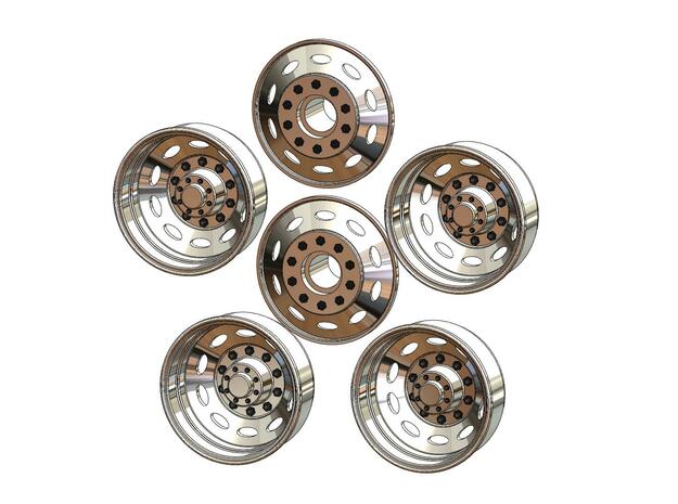 1/16 OVAL WHEELS in White Natural Versatile Plastic