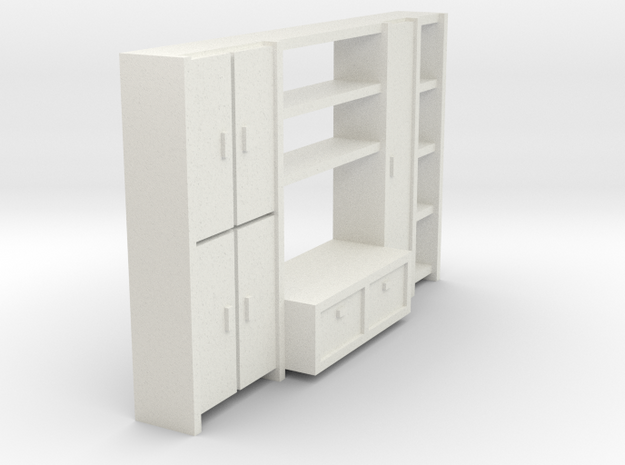 A 001 living wall Schrank cupboard HO 1:87 in White Natural Versatile Plastic: 1:87 - HO