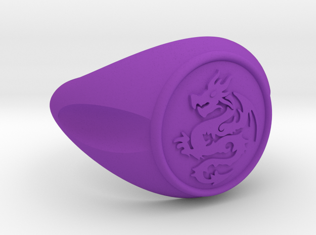 DRAGON Men Ring in Purple Processed Versatile Plastic