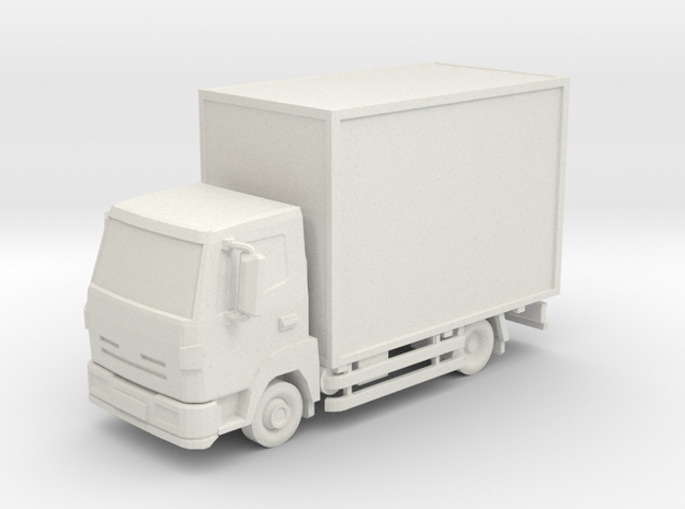 Truck 01. HO Scale (1:87) in White Natural Versatile Plastic
