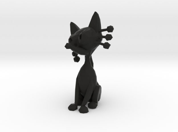 Black cat in Black Natural Versatile Plastic
