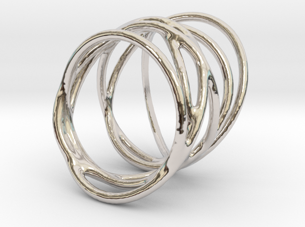 Ring of Rings No.3 in Rhodium Plated Brass