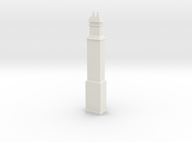 HO Scale Liverpool Station Chimney in White Natural Versatile Plastic