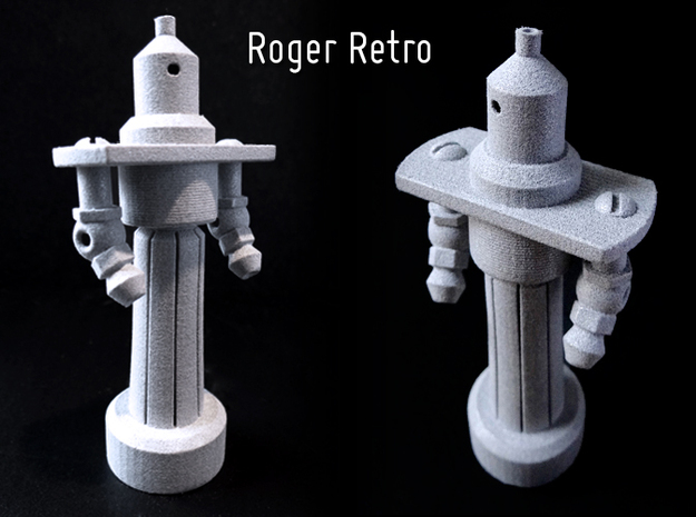 Roger Retro in White Natural Versatile Plastic