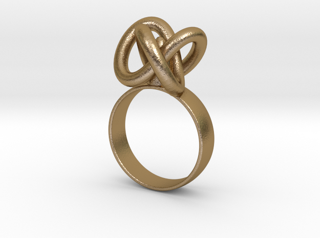 Infinity ring in Polished Gold Steel