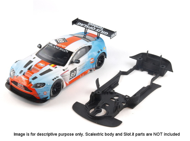 S07-ST1 Chassis for Scalextric Aston GT3 STD/LMP in White Natural Versatile Plastic