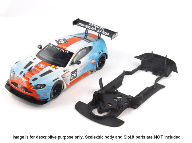 S07-ST2 Chassis for Scalextric Aston GT3 STD/STD in White Natural Versatile Plastic
