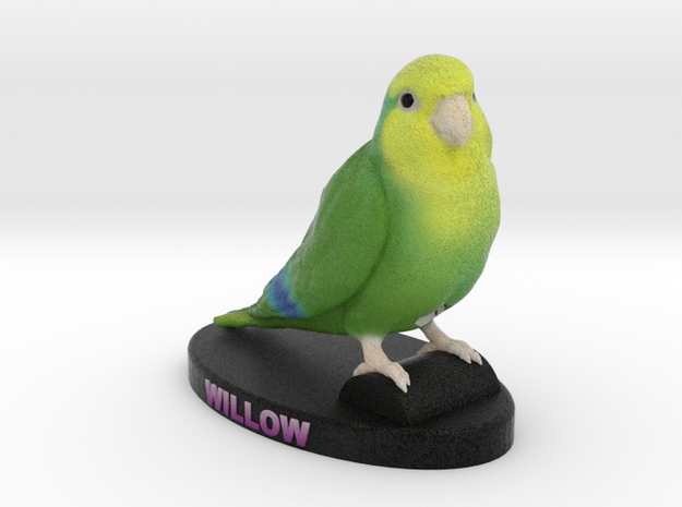 Custom Bird Figurine - Willow in Full Color Sandstone