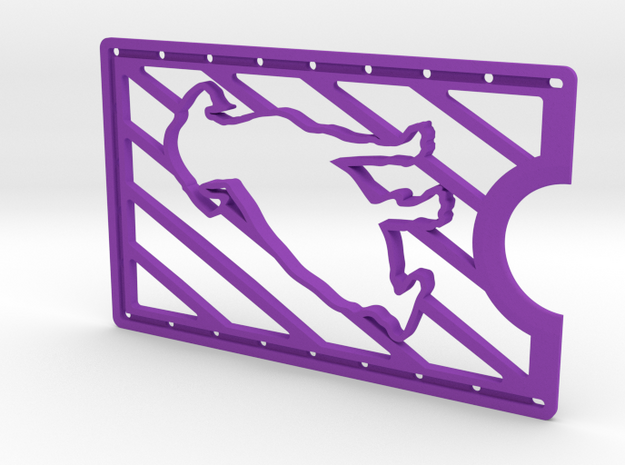 CardWallet Dog Left in Purple Processed Versatile Plastic
