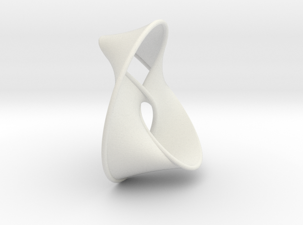 Trefoil Knot with Seifert Surface in White Natural Versatile Plastic