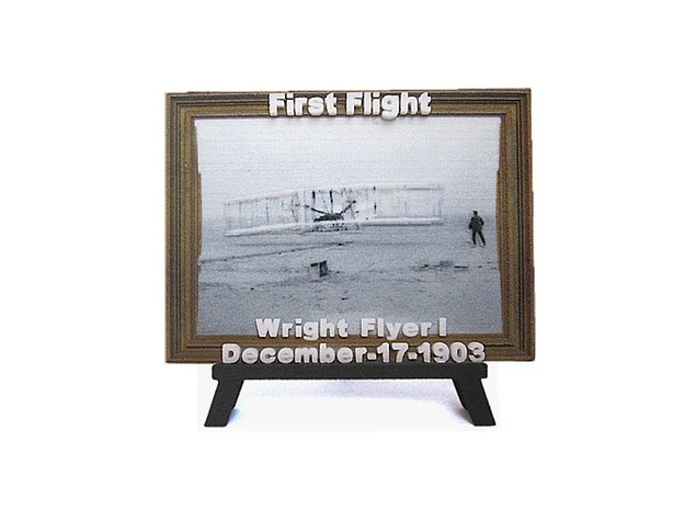 'First Flight' 3D Relief Micro-Painting / Large in Full Color Sandstone