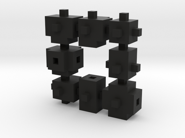 Buildblocks Variant 2v2 in Black Natural Versatile Plastic