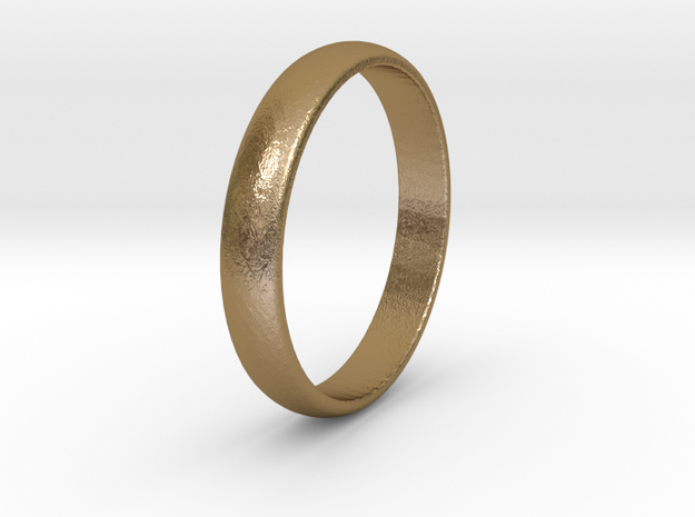 Traditional Smooth Ring All Sizes in Polished Gold Steel: 5.5 / 50.25