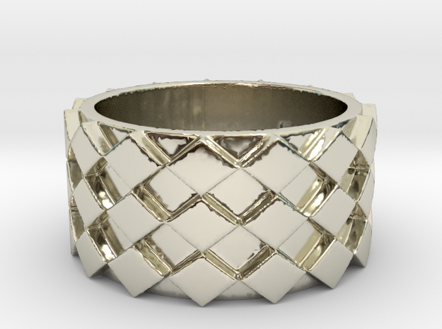Futuristic Diamond Ring Size 6 in 14k White Gold