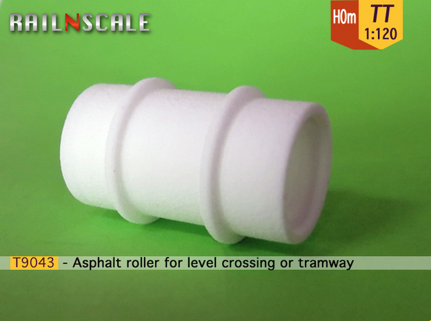 Asphalt-Walze (Straßenbahn/Übergang - TT 1:120) in White Natural Versatile Plastic