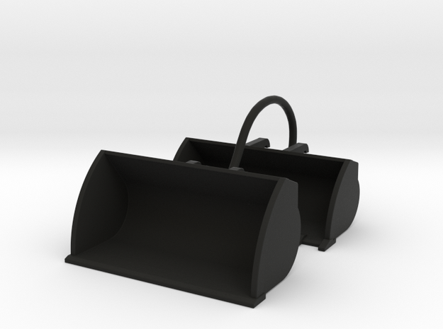 1/64 Wheel loader Bucket Attachments in Black Natural Versatile Plastic