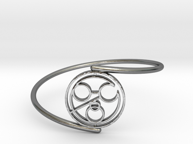 John - Bracelet Thin Spiral in Polished Silver