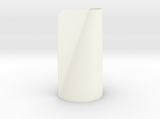 Winged Conical Vase in White Processed Versatile Plastic