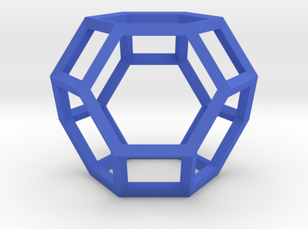 Truncated Octahedron(Leonardo-style model) in Blue Processed Versatile Plastic