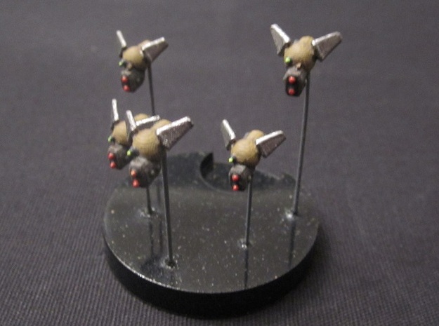 10 Rys Drone-bombers in White Natural Versatile Plastic
