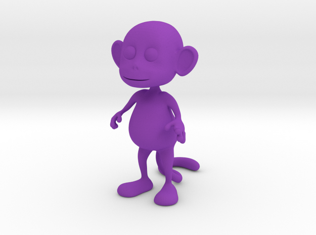 Tiny Monkey in Purple Processed Versatile Plastic